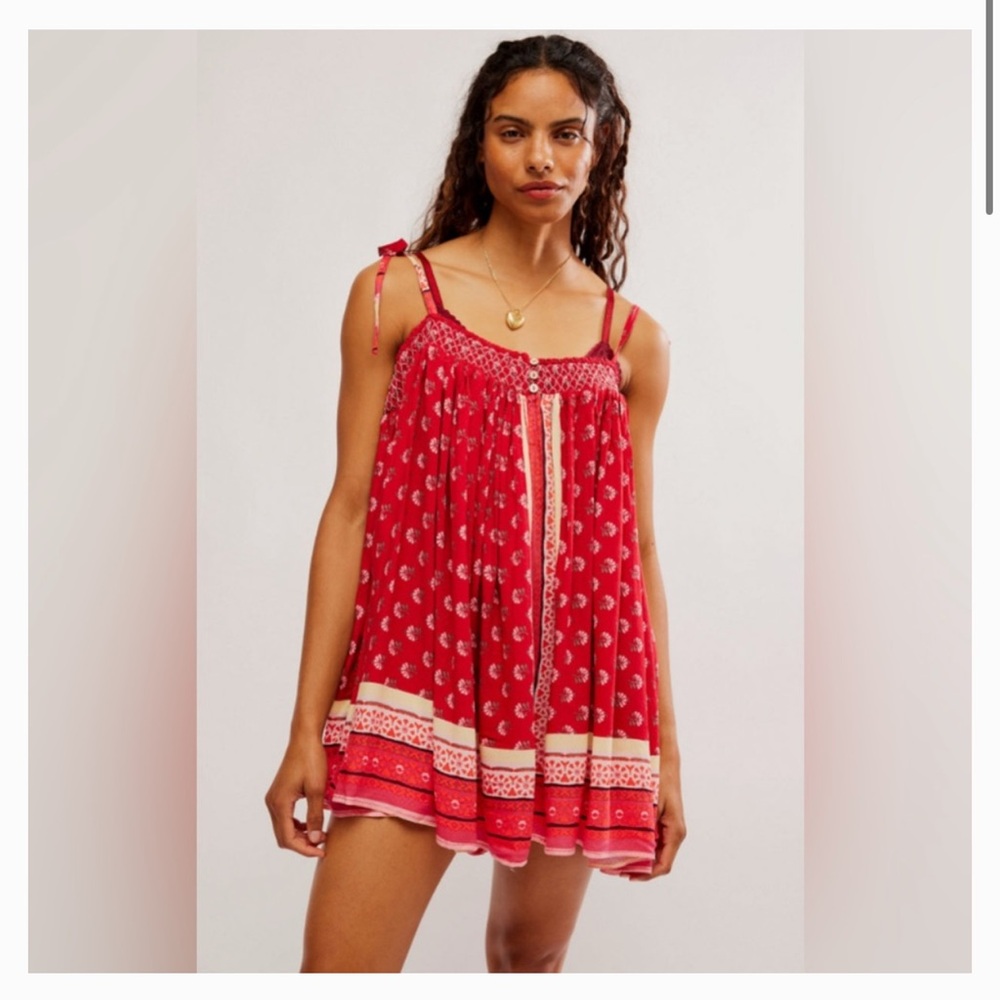 Free People Rule The World Romper Ruby Combo XS NWT